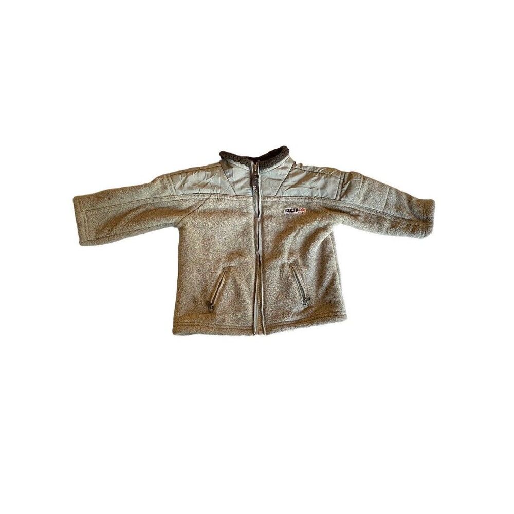 Old Navy 12 18 Month Khaki Tan Fleece Zip Up Jacket